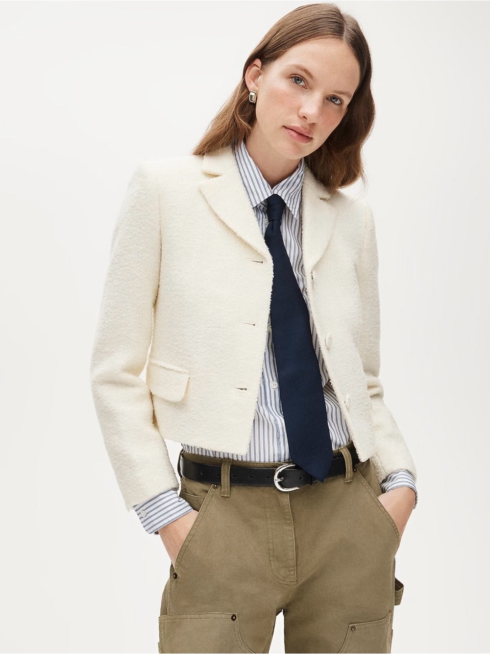 J. Crew Lenore lady blazer in bouclé tweed size 4